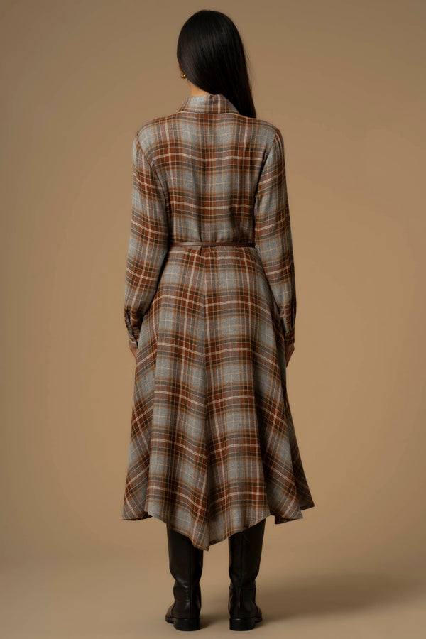 Chic and stylish full length shirt style dress - Dress ENNYA