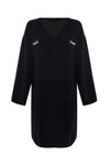 Abito con scollo a V con catene - Abito In Maglia M/L Ires
