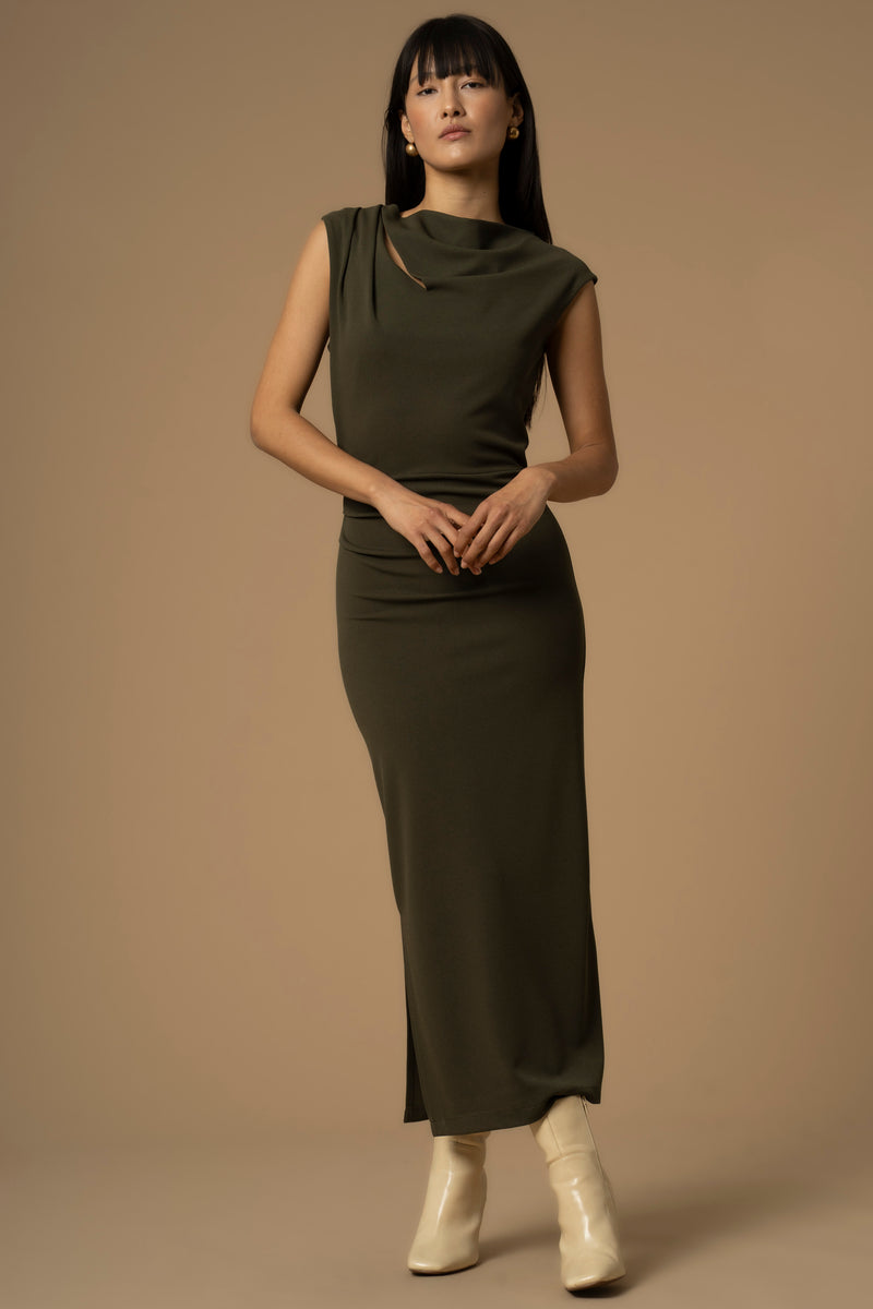 Robe longue coupe slim sans manches - Robe DYANA