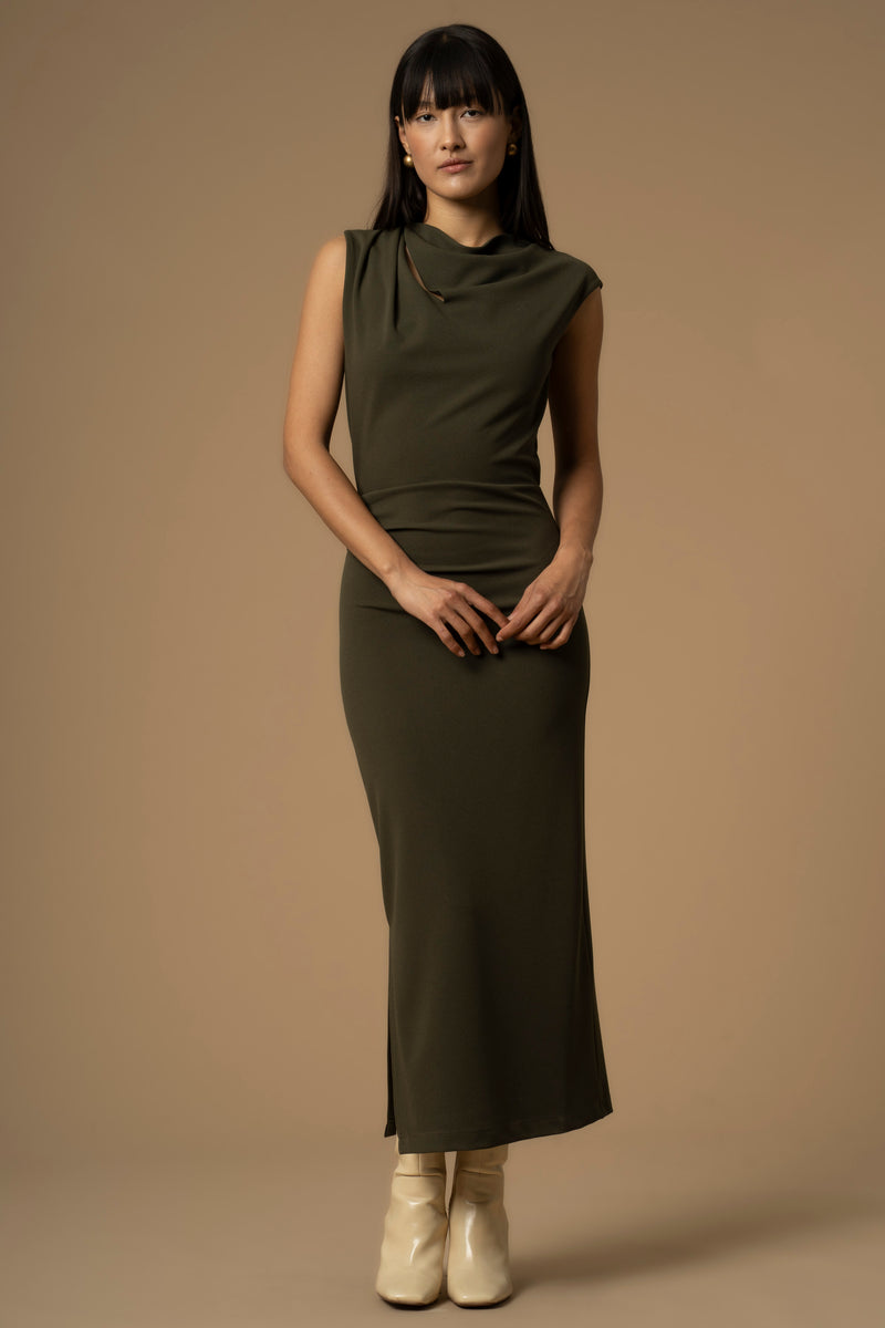 Robe longue coupe slim sans manches - Robe DYANA
