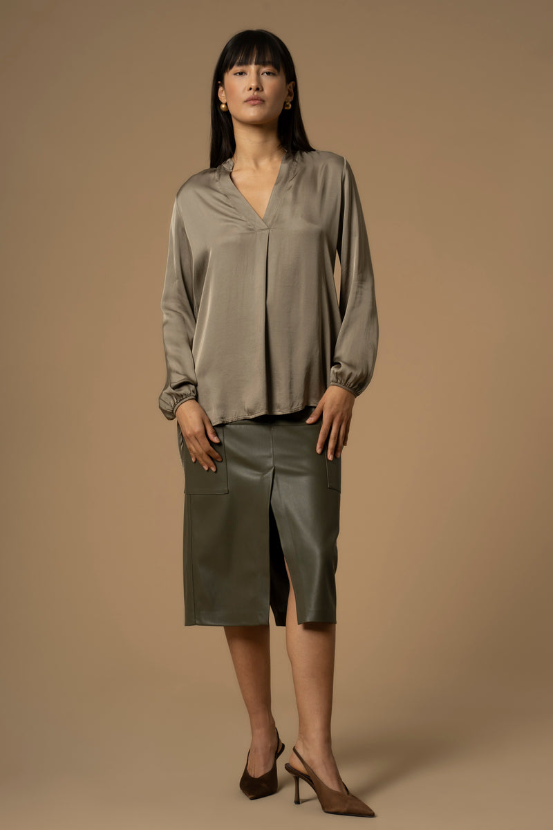 Blusa in pura viscosa con pince e colletto - Blusa Illies