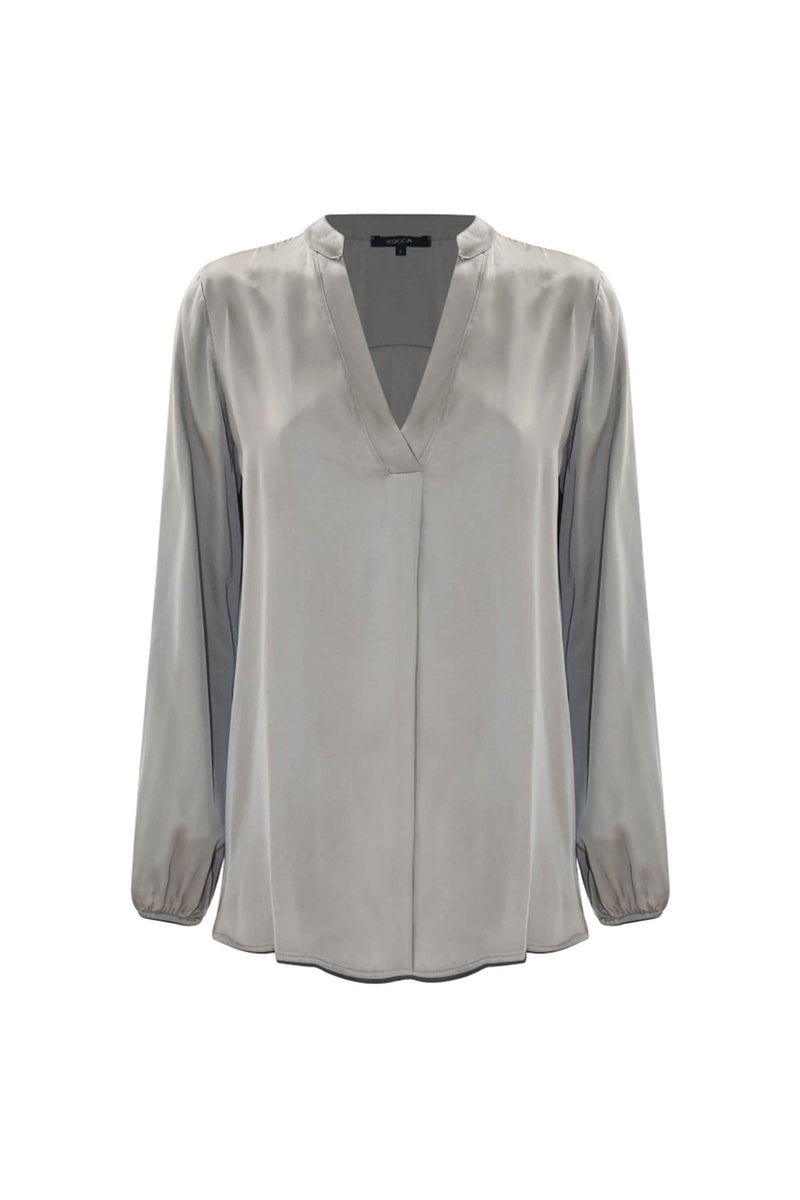 Blusa in pura viscosa con pince e colletto - Blusa Illies