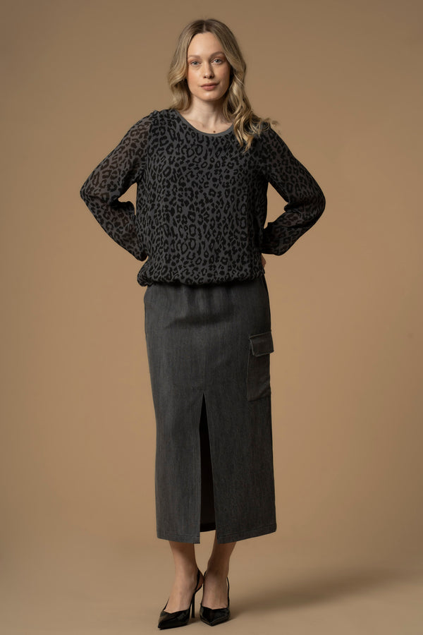 Blusa estampado leopardo - Blouse ISRAEL
