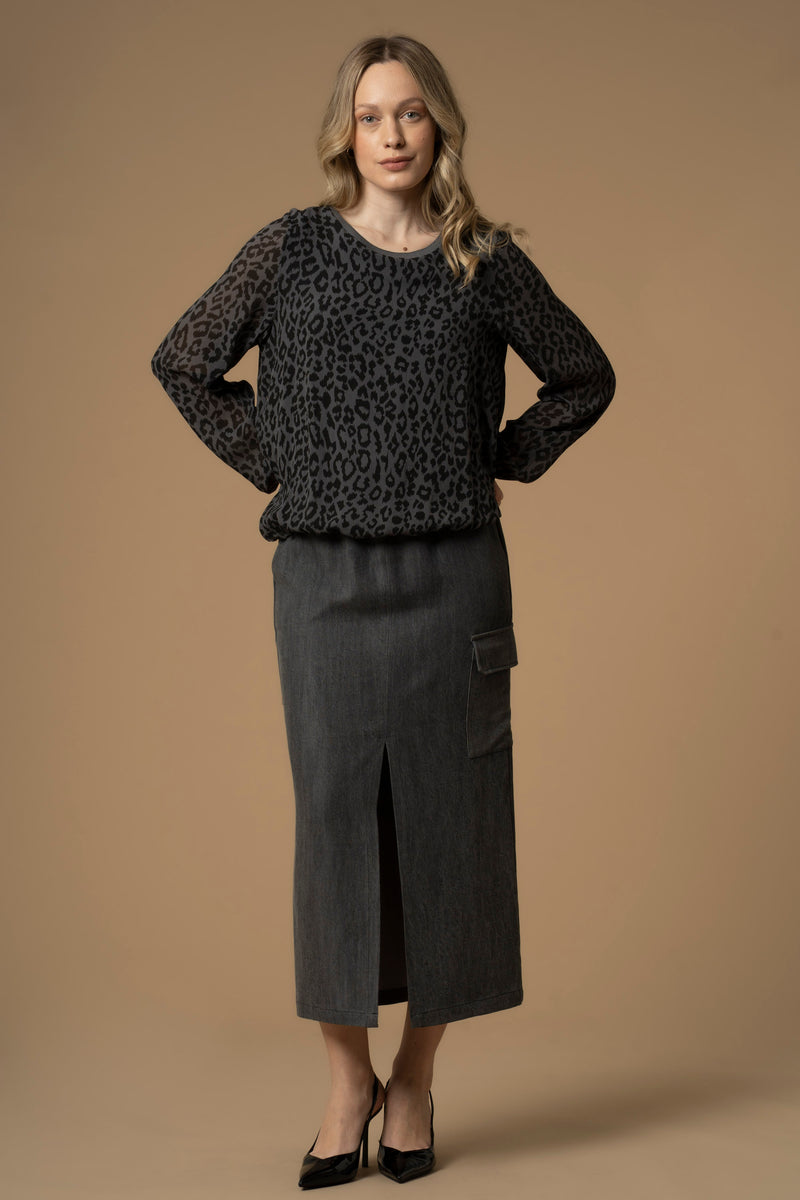 Blouse encolure dégagée avec manches longues - Blouse ISRAEL
