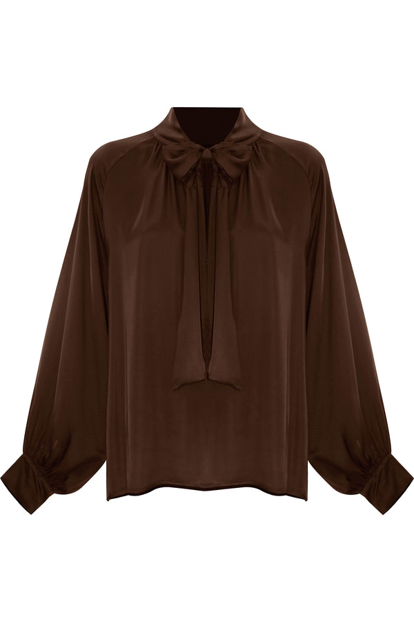Blouse manches fluides et col cravate - Blouse CALLISTO