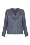 Blusa con collo drappeggiato - Blusa Iriddas