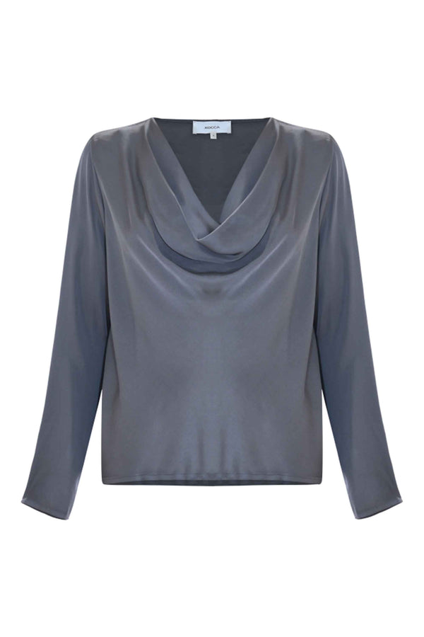 Blusa con collo drappeggiato - Blusa Iriddas