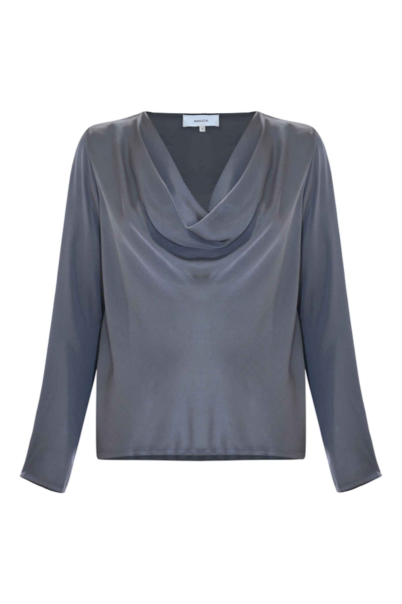 Blusa con collo drappeggiato - Blusa Iriddas