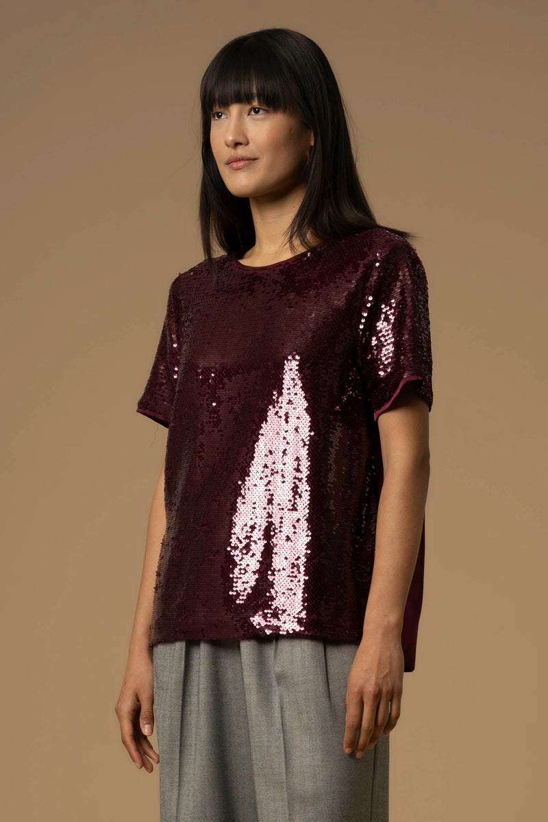 Haut manches courtes à col rond - Blouse NOELIE