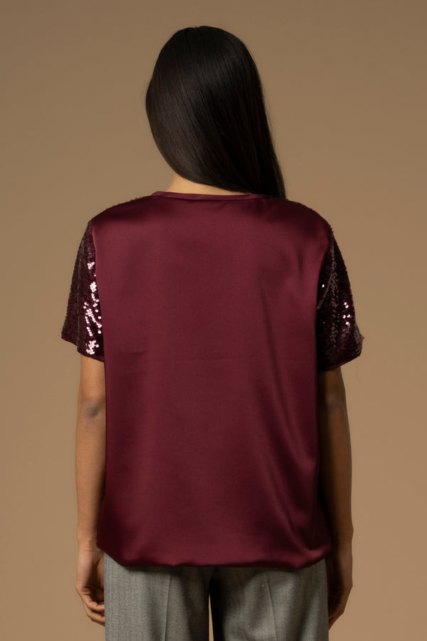Haut manches courtes à col rond - Blouse NOELIE