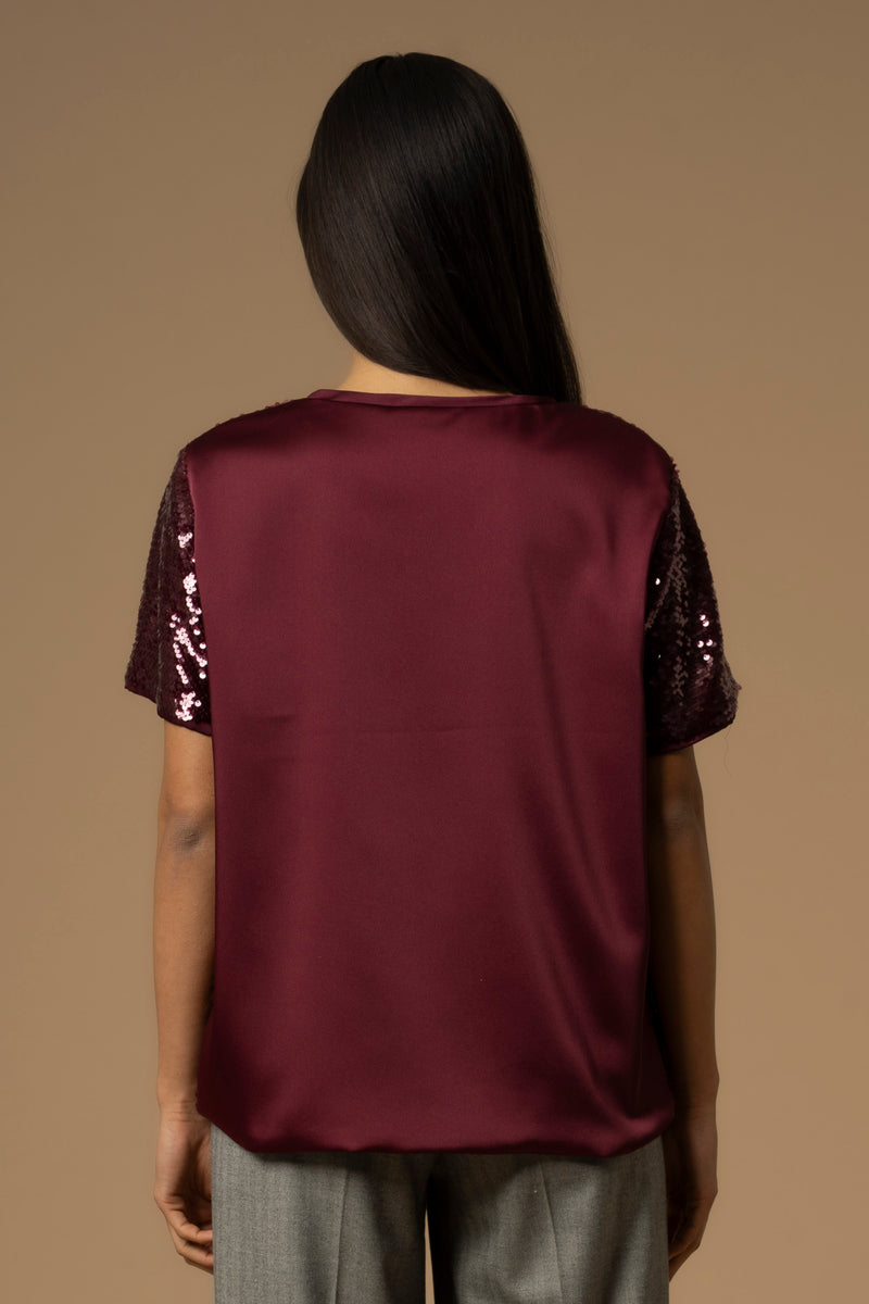 Haut manches courtes à col rond - Blouse NOELIE