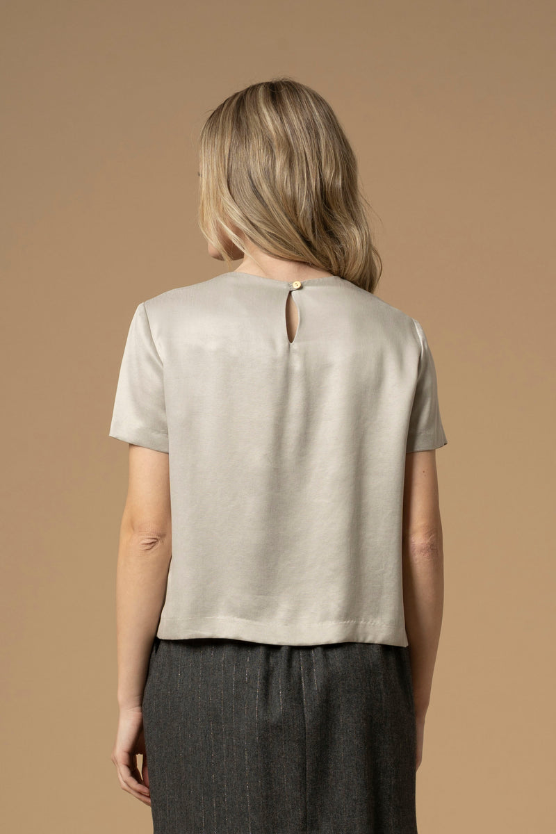 Haut à col rond avec manches courtes - Blouse DUANE