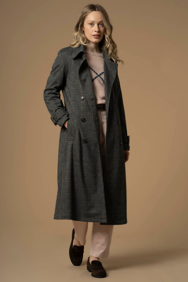 Cappotto doppiopetto tessuto Galles - Cappotto Neron