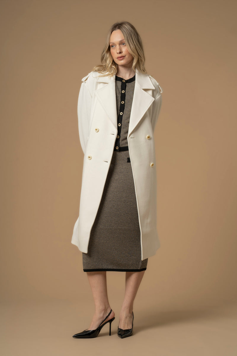 Manteau long avec ceinture à nouer - Manteau KILINIA