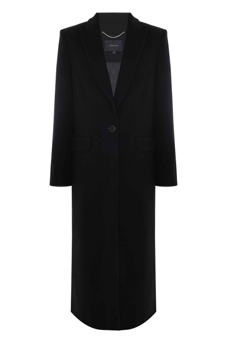 Cappotto lungo con tasche e pattina - Cappotto Lac