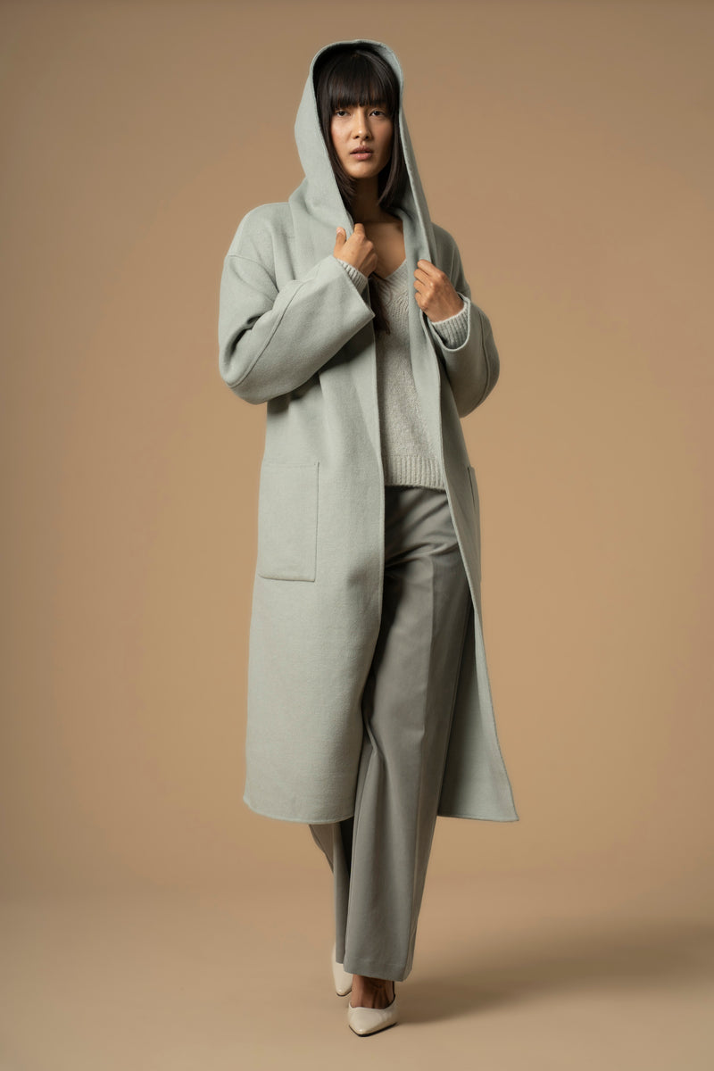 Manteau long avec col V à revers - Manteau DIODINO