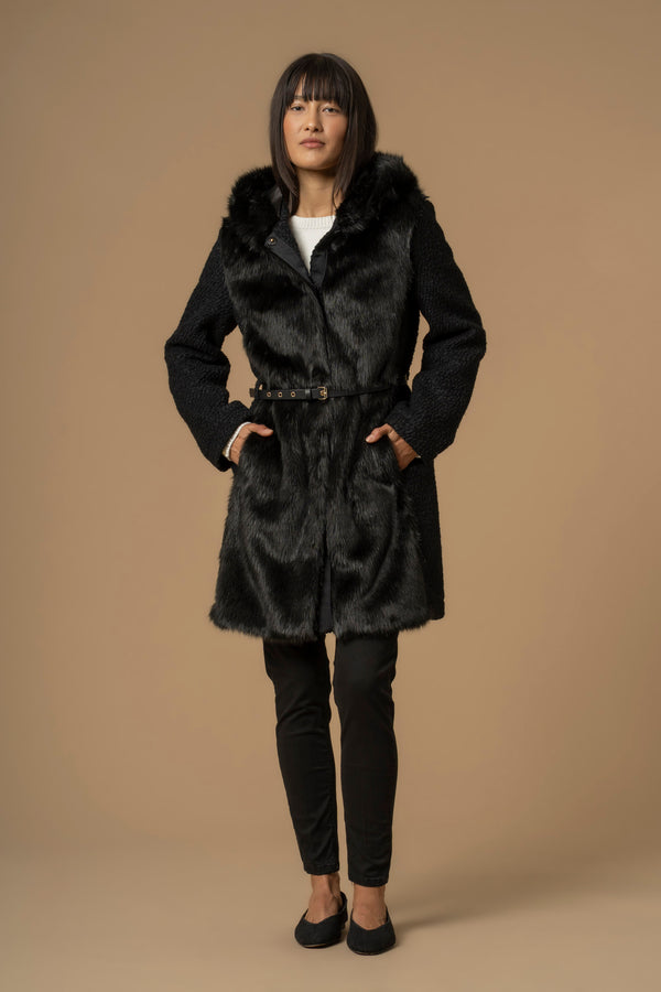 Cappotto in ecopelliccia - Cappotto Aude