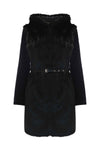 Manteau mi-long col fausse fourrure - Manteau AUDE