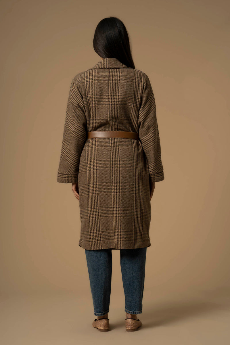 Manteau long avec col chemisier - Manteau CARIDDI