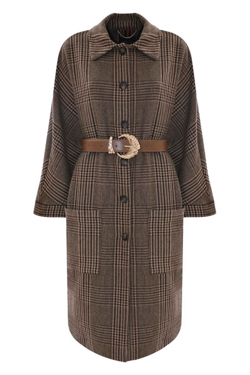 Manteau long avec col chemisier - Manteau CARIDDI