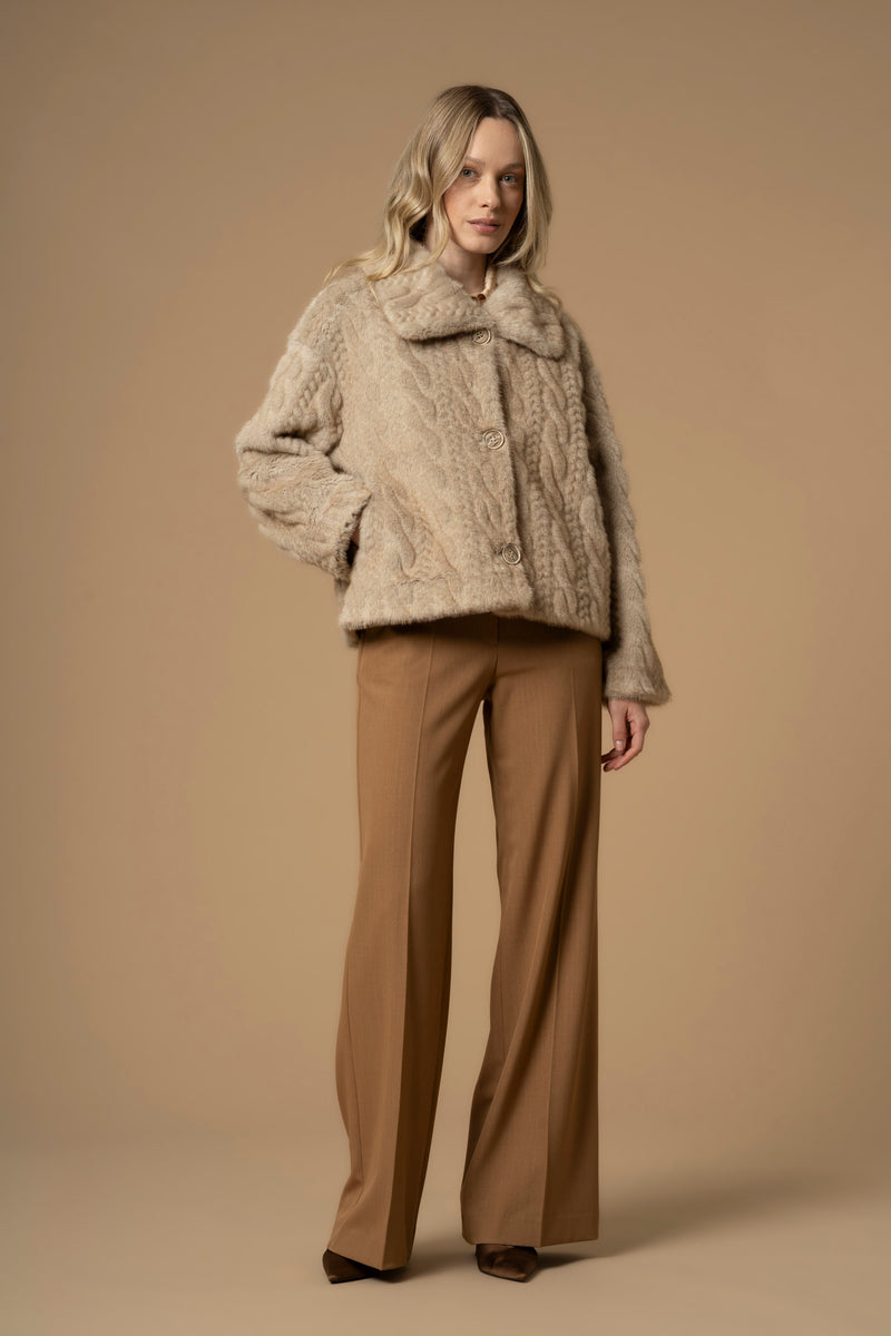 Manteau court avec col revers épais - Manteau MARIELIES