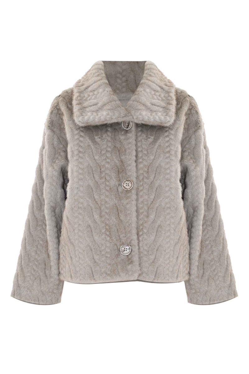 Manteau court avec col revers épais - Manteau MARIELIES