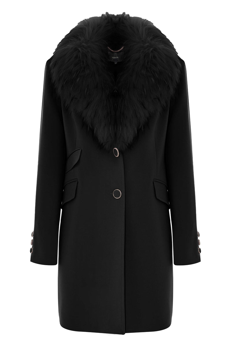 Cappotto con collo in pelliccia - Cappotto Collo Pelliccia Jolukafur