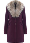 Cappotto con collo in pelliccia - Cappotto Collo Pelliccia Jolukafur
