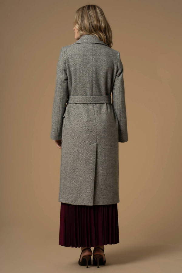 Cappotto con motivo a spina di pesce - Cappotto Diletto