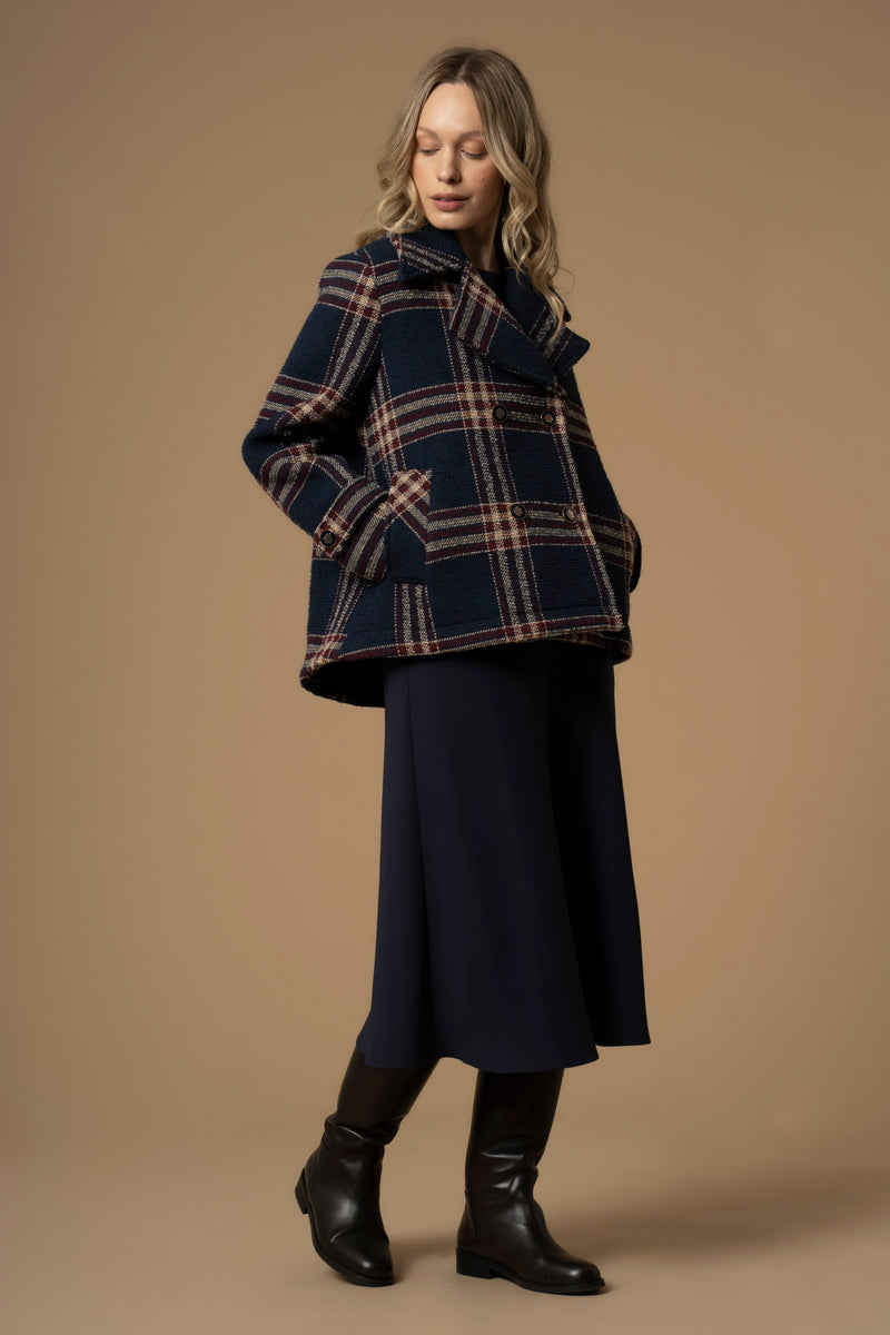 Cappotto corto a quadri Cappotto Cyndir