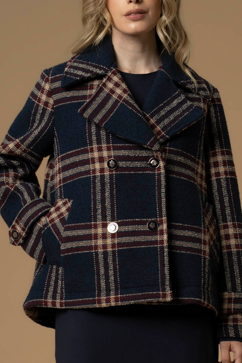 Cappotto corto a quadri Cappotto Cyndir