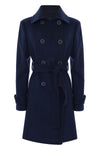 Cappotto doppiopetto con collo in pelliccia - Cappotto Ecru