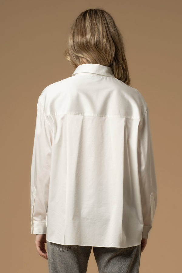 Camicia con ricami paillettes - Camicia Con Ricamo Brandir