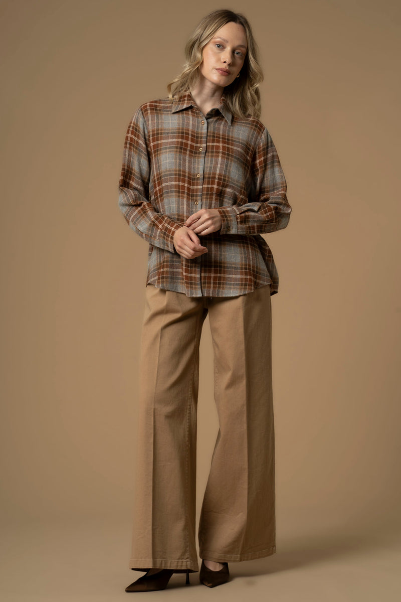 Chemise à col boutonné et manches longues - Shirt ELYA