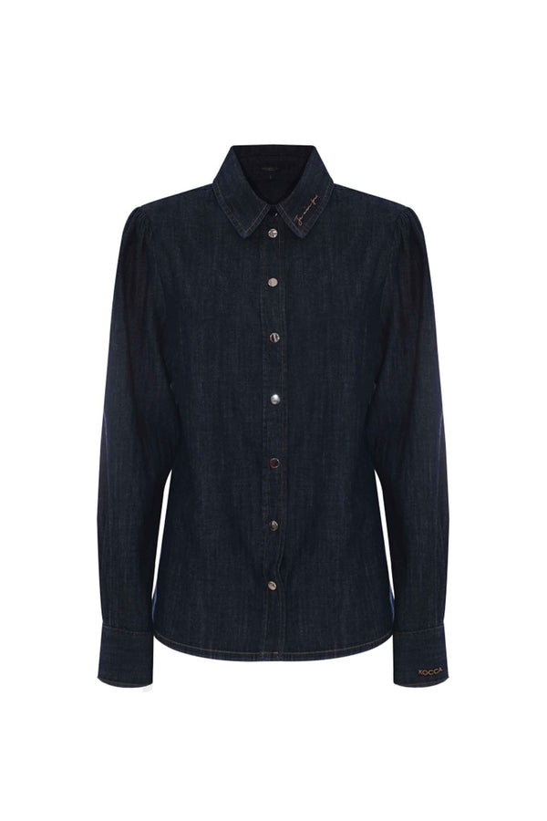 Camicia in denim con bottoni metallo - Camicia Denim Joannes