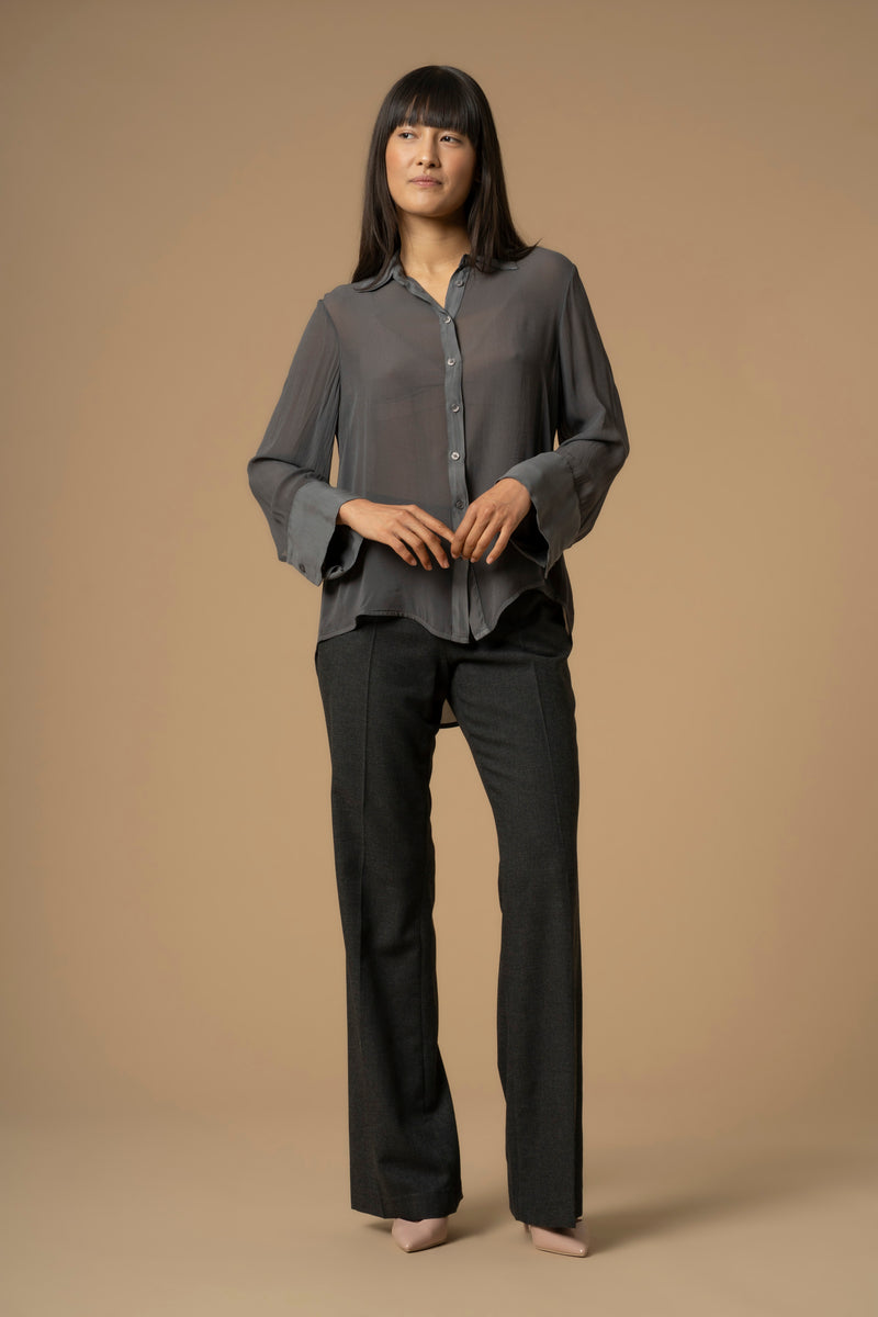 Chemisier effet transparent manches longues - Shirt URBEO
