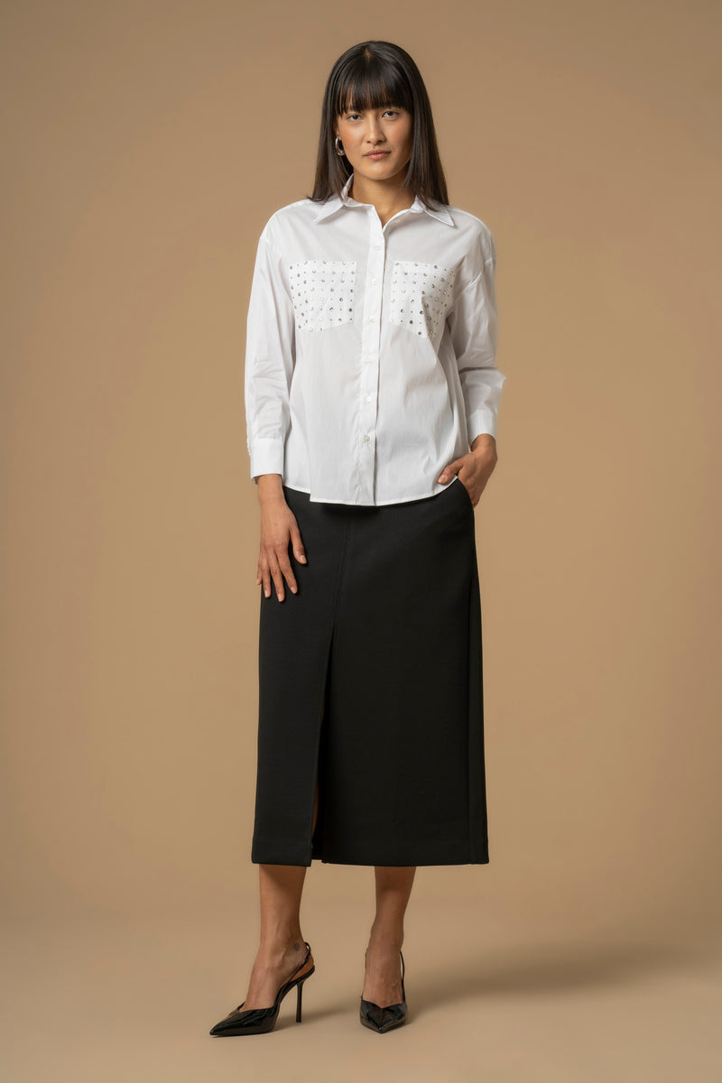 Chemise manches longues avec fausses poches - Shirt EMILIEN