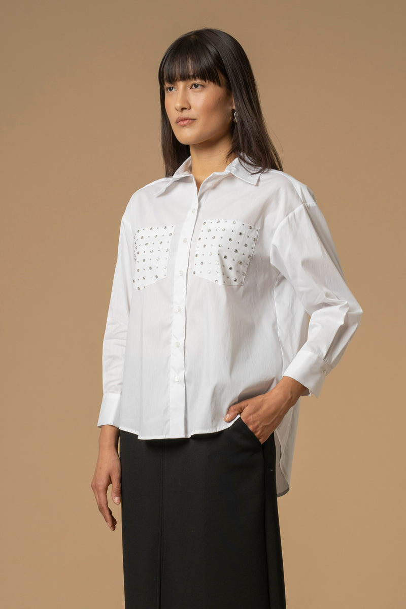 Chemise manches longues avec fausses poches - Shirt EMILIEN