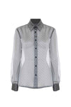 Chemisier manches longues  transparent à pois - Shirt AMEDE