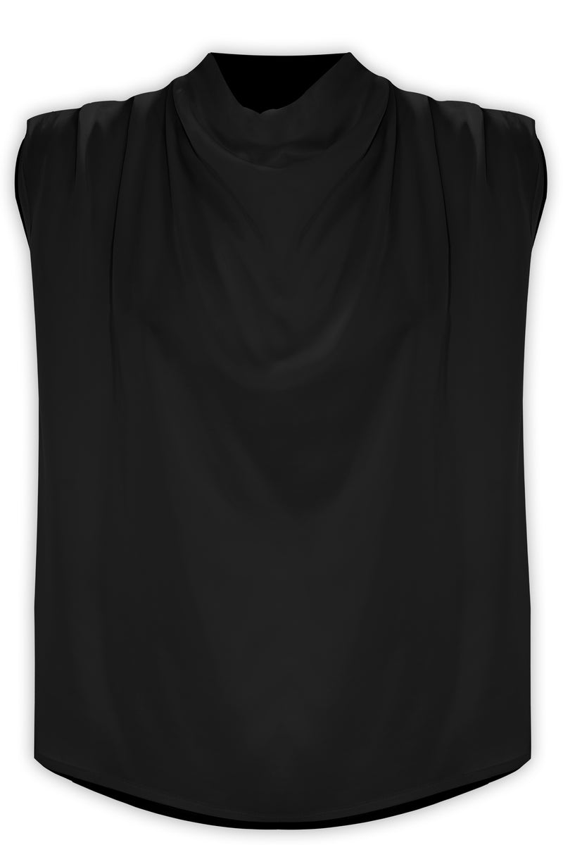 Elegant wide vested sleeveless blouse - Top ARIS