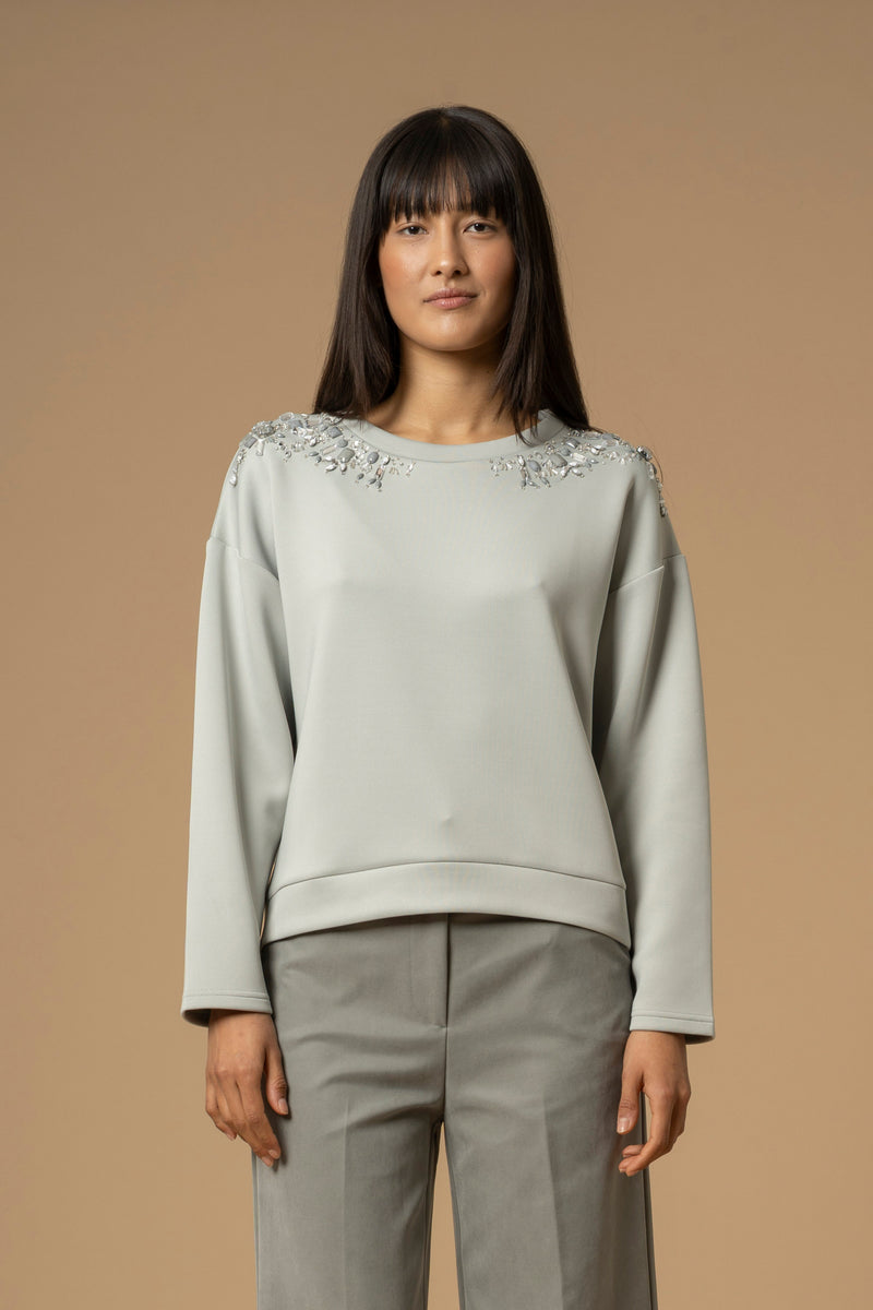 Pull manches longues détails épaules - Sweat Shirt M/L CASDOA