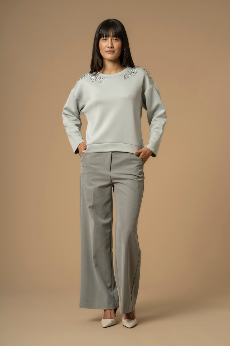 Pull manches longues détails épaules - Sweat Shirt M/L CASDOA