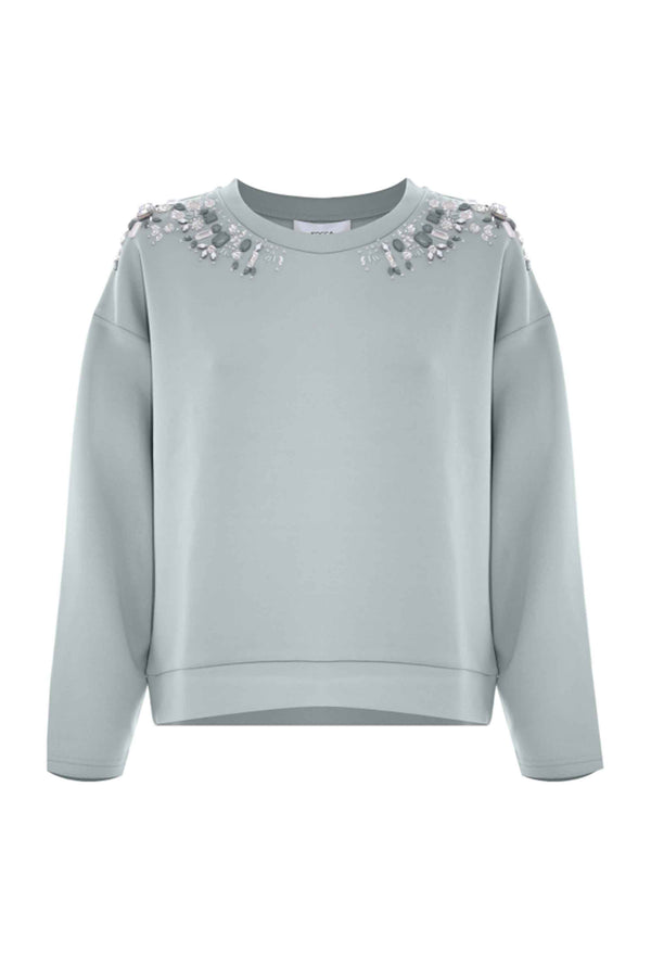 Felpa con pietre e strass - Felpa M/L Casdoa