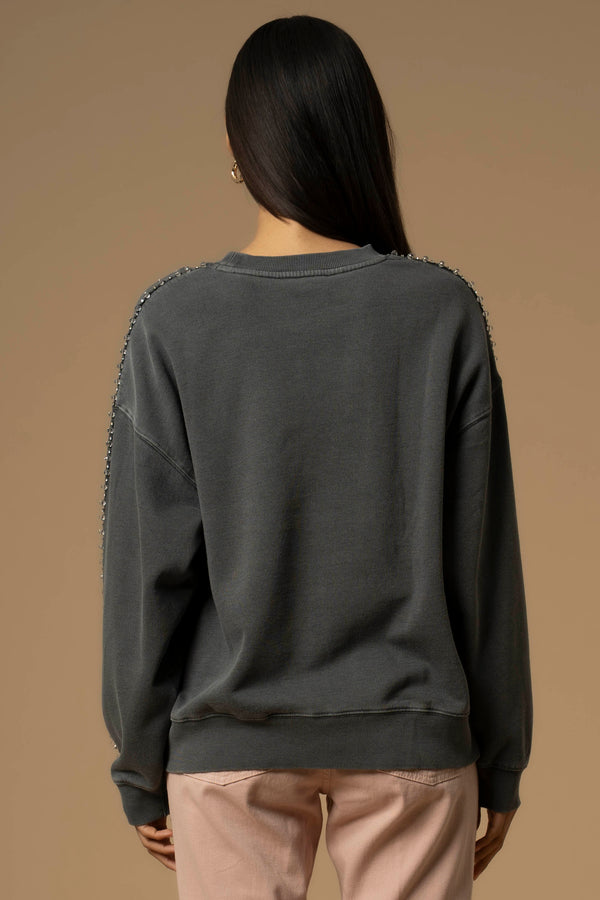 Felpa con ricamo lettering - Felpa M/L Francine