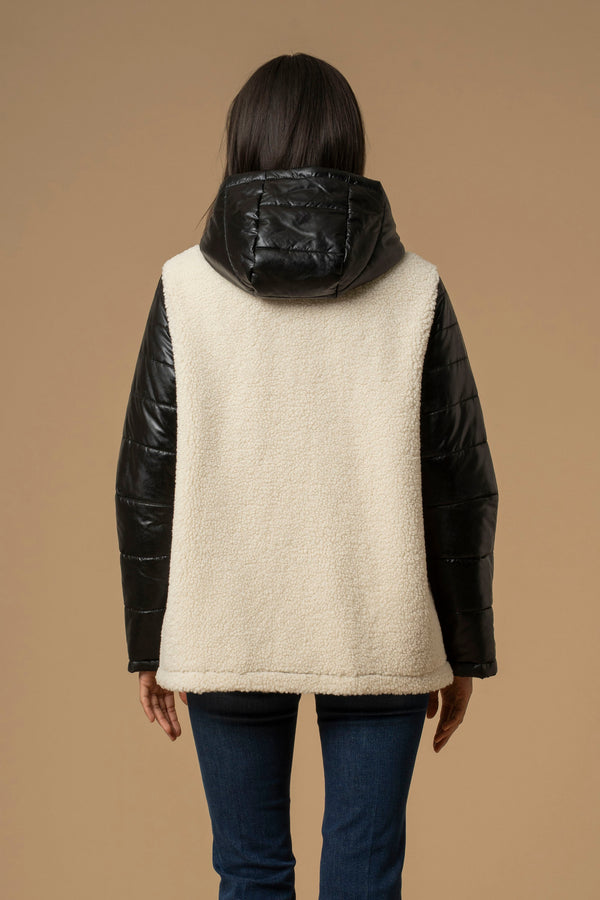 Giubbotto teddy coat in contrasto - Giubbotto Casiltre