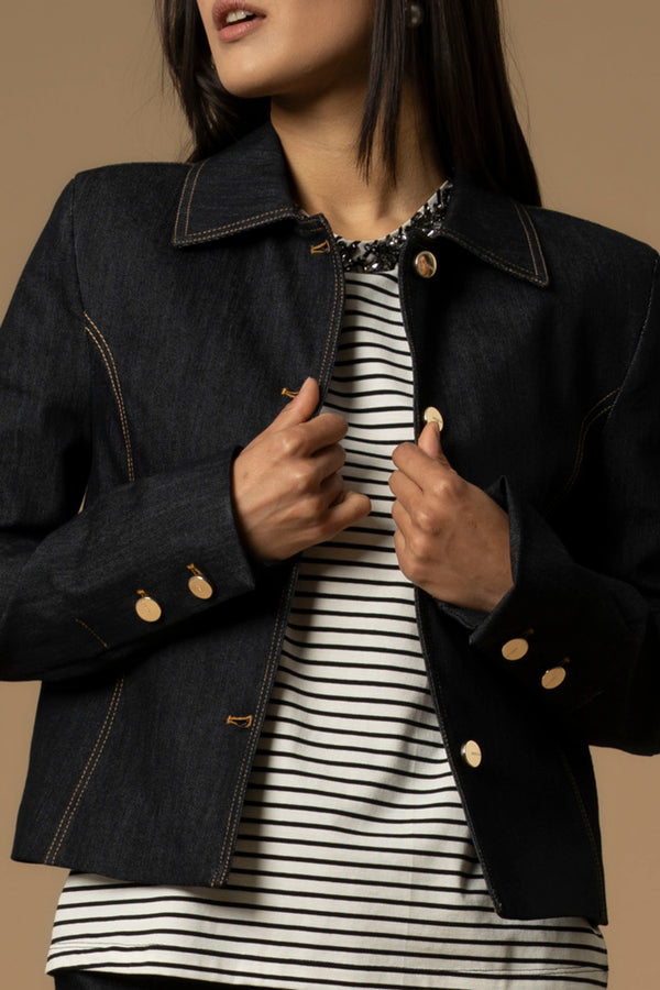 Giubbotto denim taglio dritto - Giubbotto Denim Dimitri