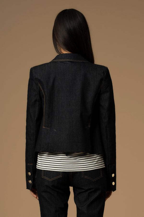 Giubbotto denim taglio dritto - Giubbotto Denim Dimitri