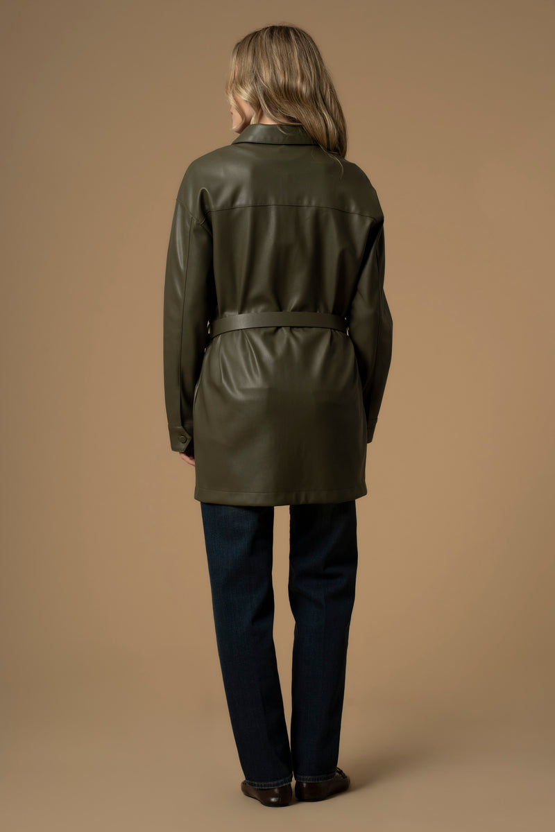 Veste mi-longue manches longues avec ceinture - Veste MADDALENA