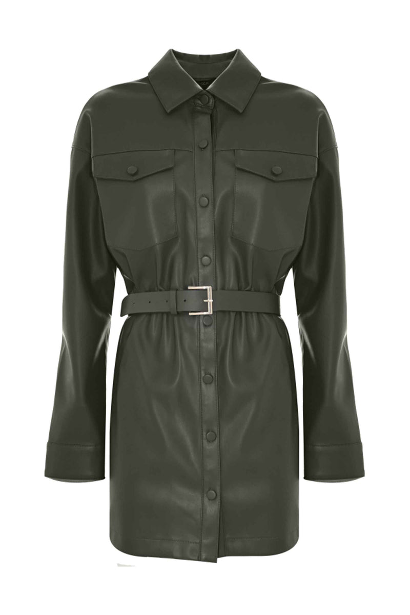 Veste mi-longue manches longues avec ceinture - Veste MADDALENA