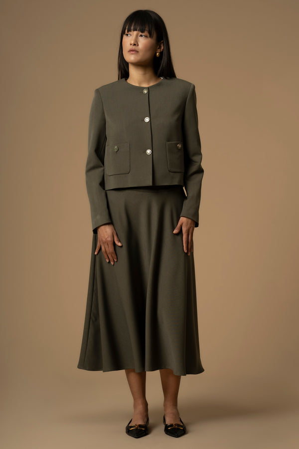 Sophisticated chic short button up jacket - Jacket FYARIS
